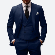 Men's Three-Piece Suit - Slim Fit Formal - Blue