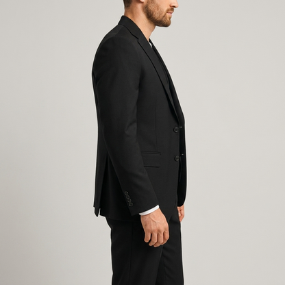 Men's Three-Piece Suit with Waistcoat - Classic Formal