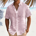 Men's Tropical Print Short Sleeve Shirt - Relaxed Fit