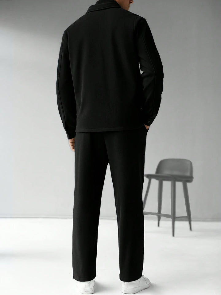 Men's Two-Piece Set - Solid Color Relaxed Fit