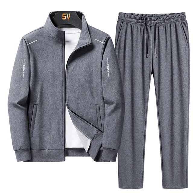 Men's Two-Piece Set with Zip - Winter - Grey