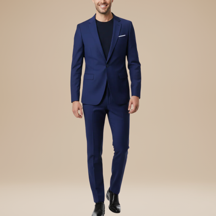 Men's Two-Piece Suit - Slim Fit Formal Wear - Navy