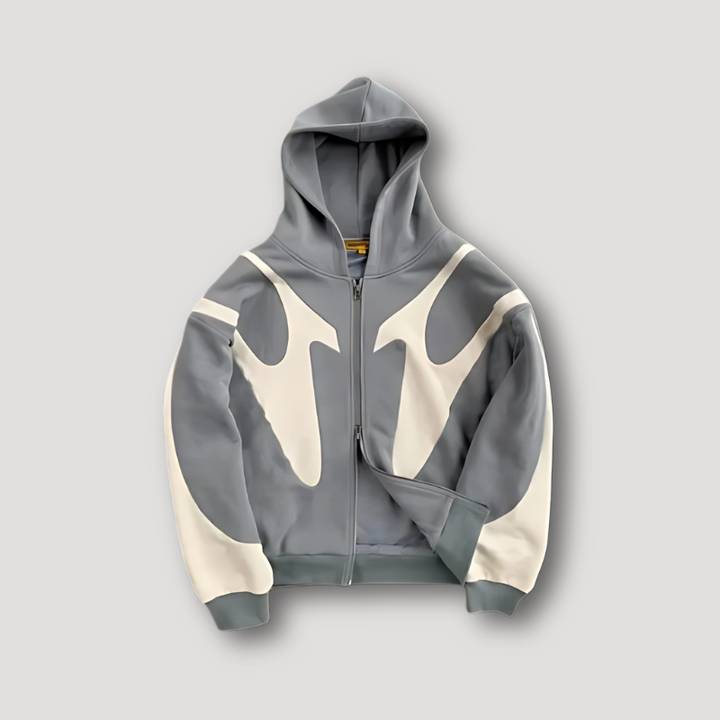 Men's Urban Hoodie - Casual Streetwear - Grey