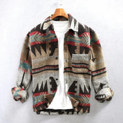 Men's Vintage Flannel Shirt - Classic Brown - Brown