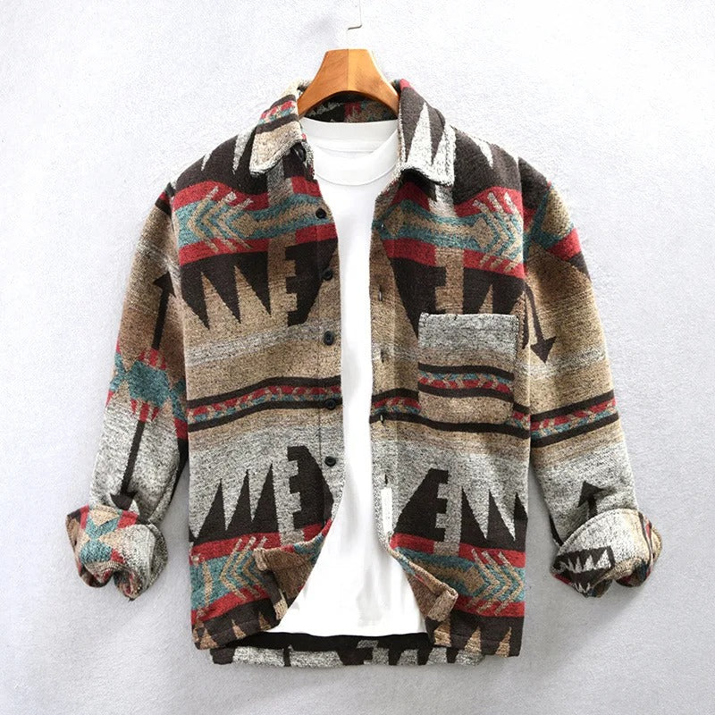 Men's Vintage Flannel Shirt - Classic Brown - Brown