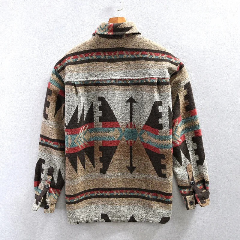 Men's Vintage Flannel Shirt - Classic Brown