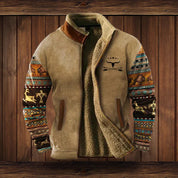 Men's Vintage Winter Jacket - Warm & Durable Outdoor Style - Brown