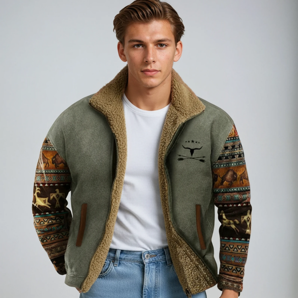 Men's Vintage Winter Jacket - Warm & Durable Outdoor Style