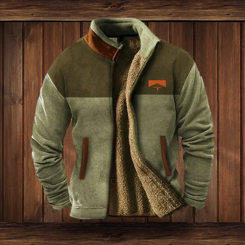 Men's Vintage Winter Jacket - Warm & Durable Outdoor Style - Green