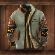 Men's Vintage Winter Jacket - Warm & Durable Outdoor Style - Grey