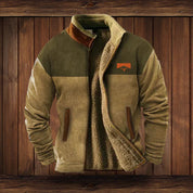 Men's Vintage Winter Jacket - Warm & Durable Outdoor Style - Maroon