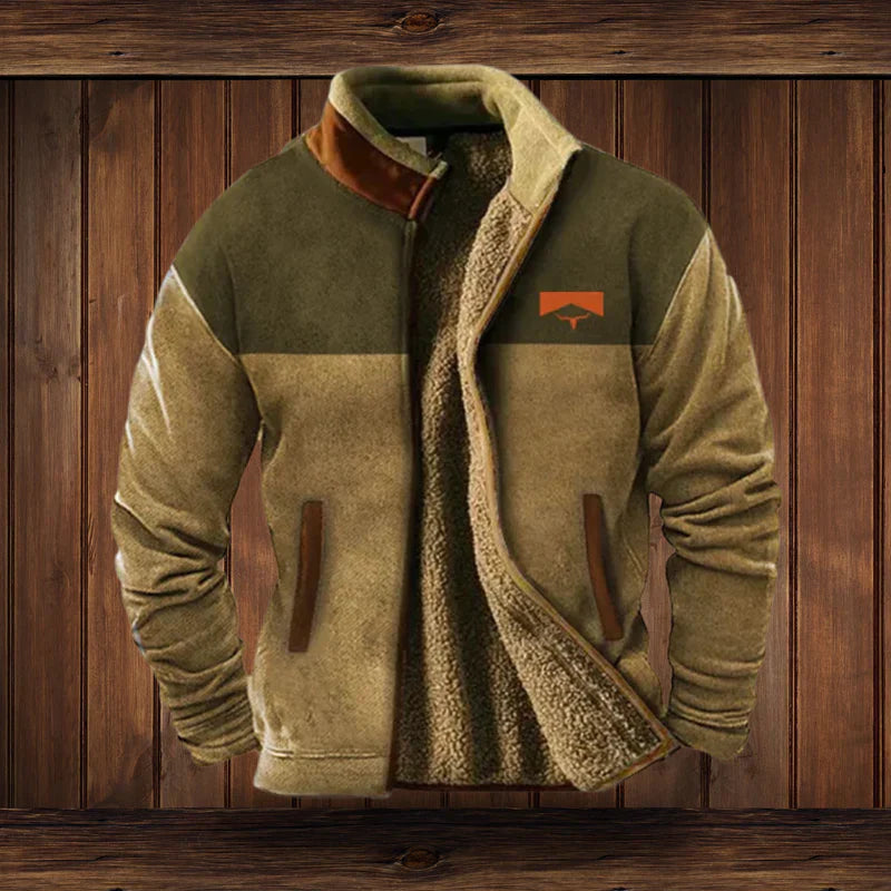 Men's Vintage Winter Jacket - Warm & Durable Outdoor Style - Maroon