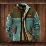 Men's Vintage Winter Jacket - Warm & Durable Outdoor Style - Navy