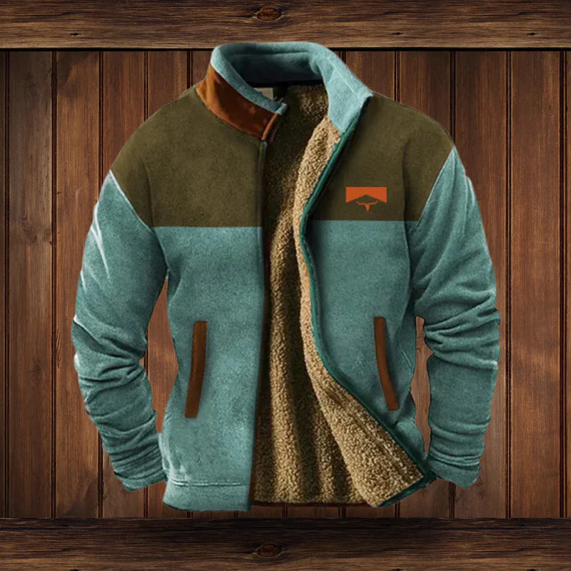 Men's Vintage Winter Jacket - Warm & Durable Outdoor Style - Navy