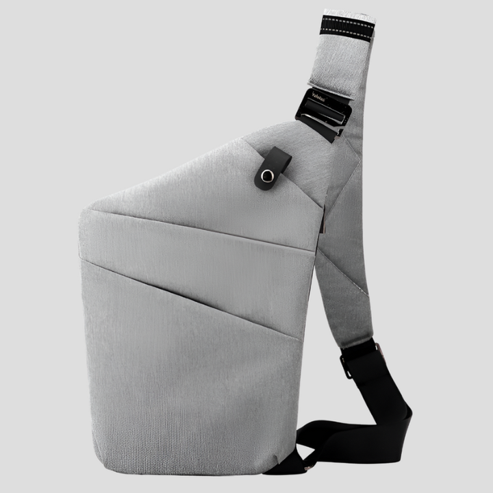Men's Waterproof Chest Bag - Functional Shoulder Strap Design - Grey
