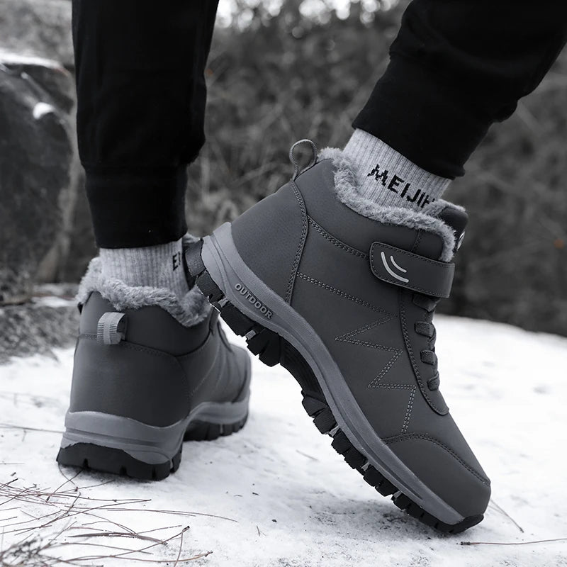 Men's Waterproof Winter Boots - Slip-Resistant & Insulated