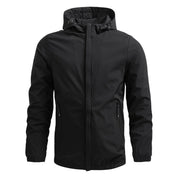 Men's Waterproof Winter Jacket - Outdoor Rain Coat - Black