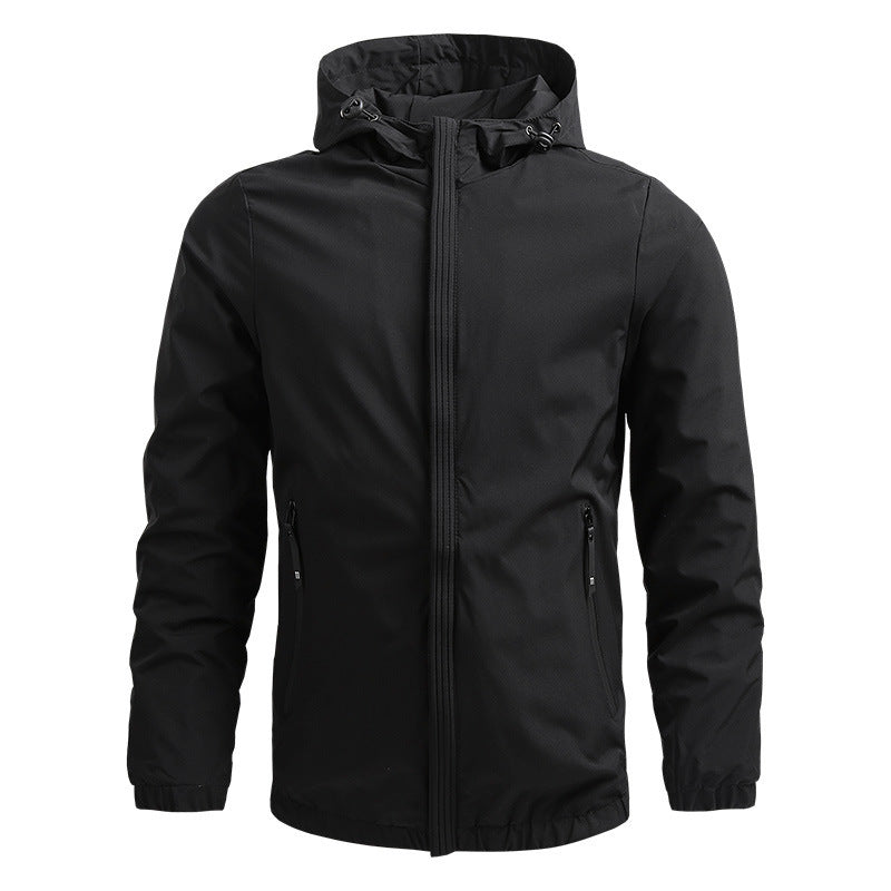 Men's Waterproof Winter Jacket - Outdoor Rain Coat - Black