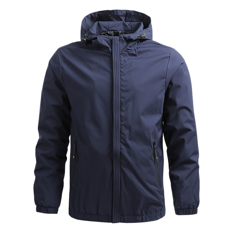 Men's Waterproof Winter Jacket - Outdoor Rain Coat - Blue