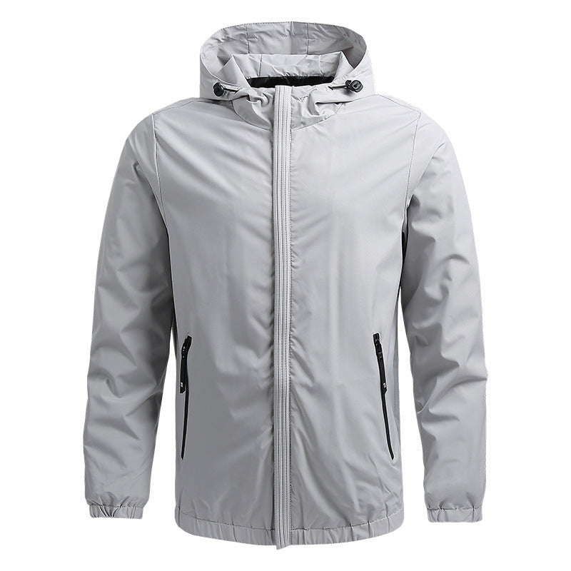 Men's Waterproof Winter Jacket - Outdoor Rain Coat - White