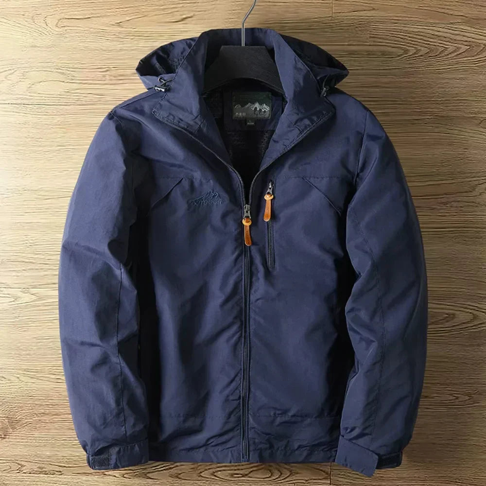 Men's Waterproof Winter Jacket - Outdoor Ski Coat - Blue