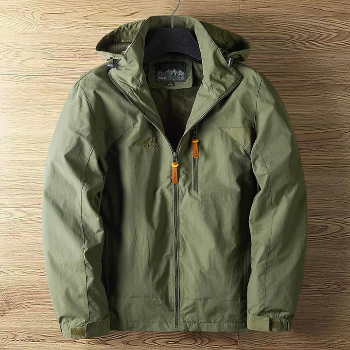 Men's Waterproof Winter Jacket - Outdoor Ski Coat - Green