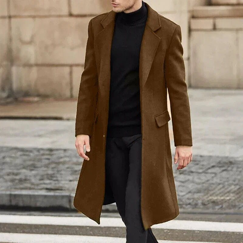 Men's Waterproof Winter Jacket - Slim Fit - Brown