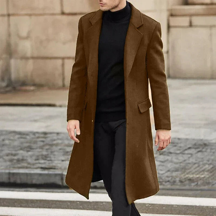 Men's Waterproof Winter Jacket - Slim Fit - Brown
