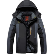 Men's Waterproof Winter Parka Jacket - Thermal Outdoor - Black