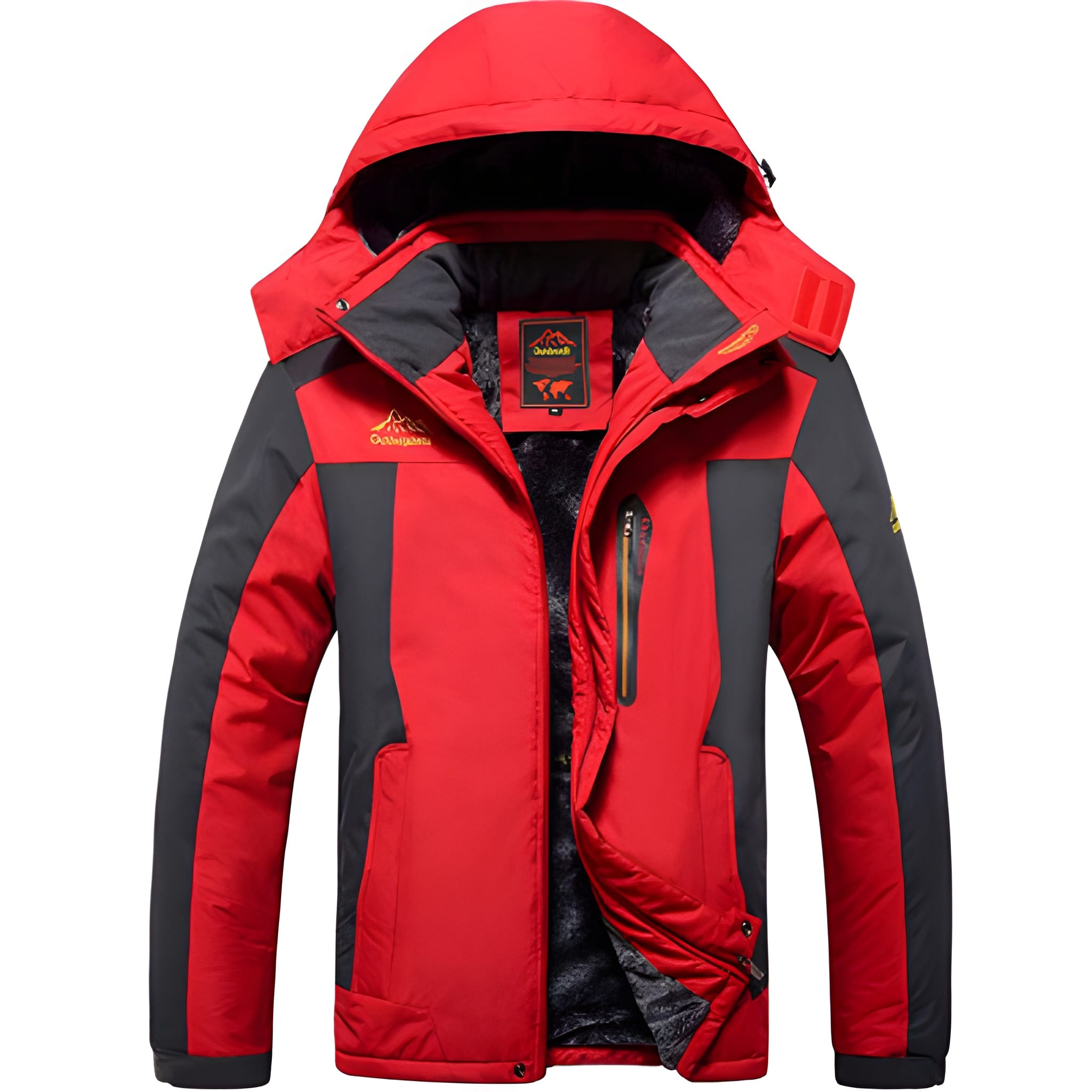 Men's Waterproof Winter Parka Jacket - Thermal Outdoor - Red