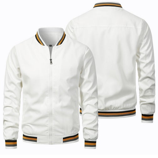 Men's Winter Jacket - Versatile Casual Style - White