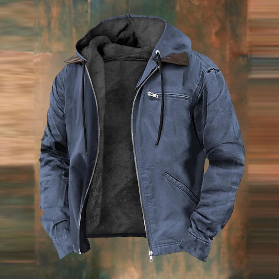 Men's Winter Jacket - Warm & Stylish Coat - Blue