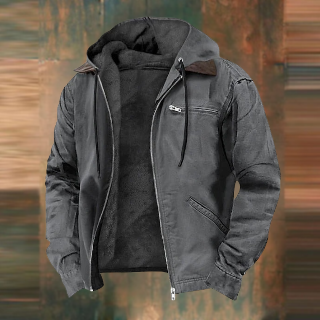 Men's Winter Jacket - Warm & Stylish Coat - Grey