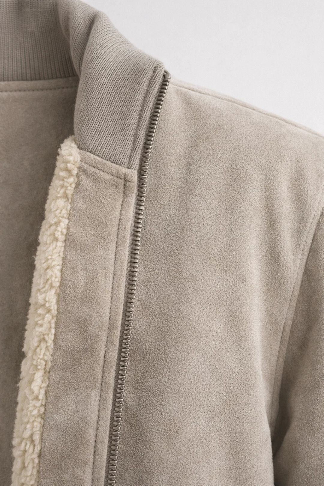 Men's Winter Jacket with Zip - Structured Short Cut
