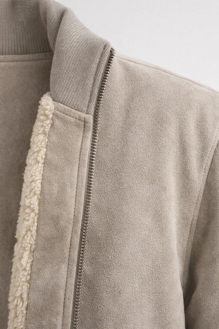 Men's Winter Jacket with Zip - Structured Short Cut