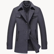 Men's Wool Blazer Jacket - Classic Tailored Fit - Grey
