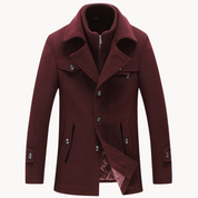 Men's Wool Blazer Jacket - Classic Tailored Fit - Red