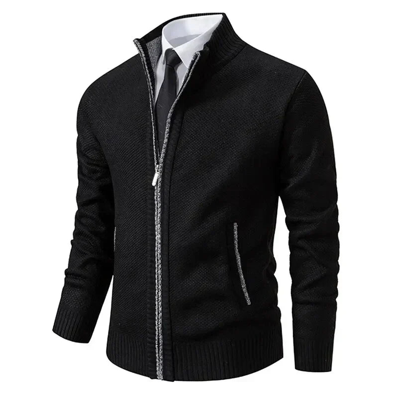 Men's Zip-Up Vest - Classic Layering Piece - Black