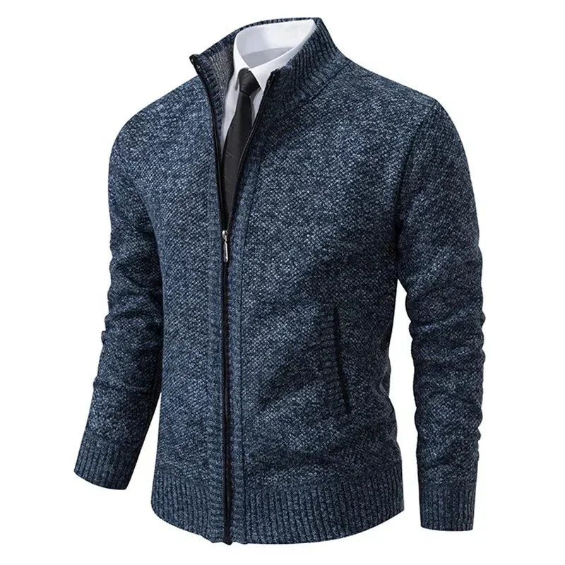 Men's Zip-Up Vest - Classic Layering Piece - Blue