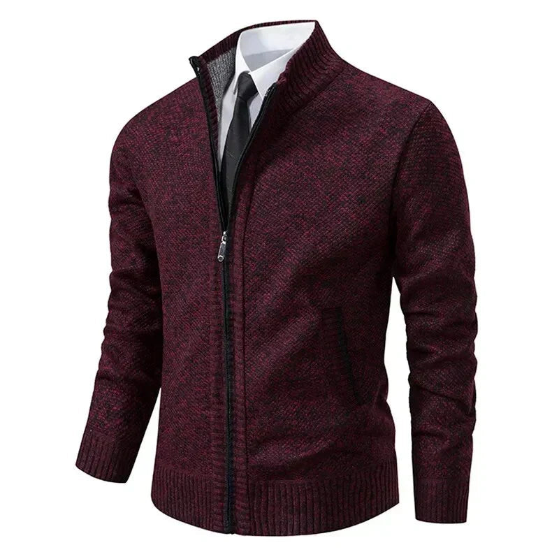 Men's Zip-Up Vest - Classic Layering Piece - Burgundy