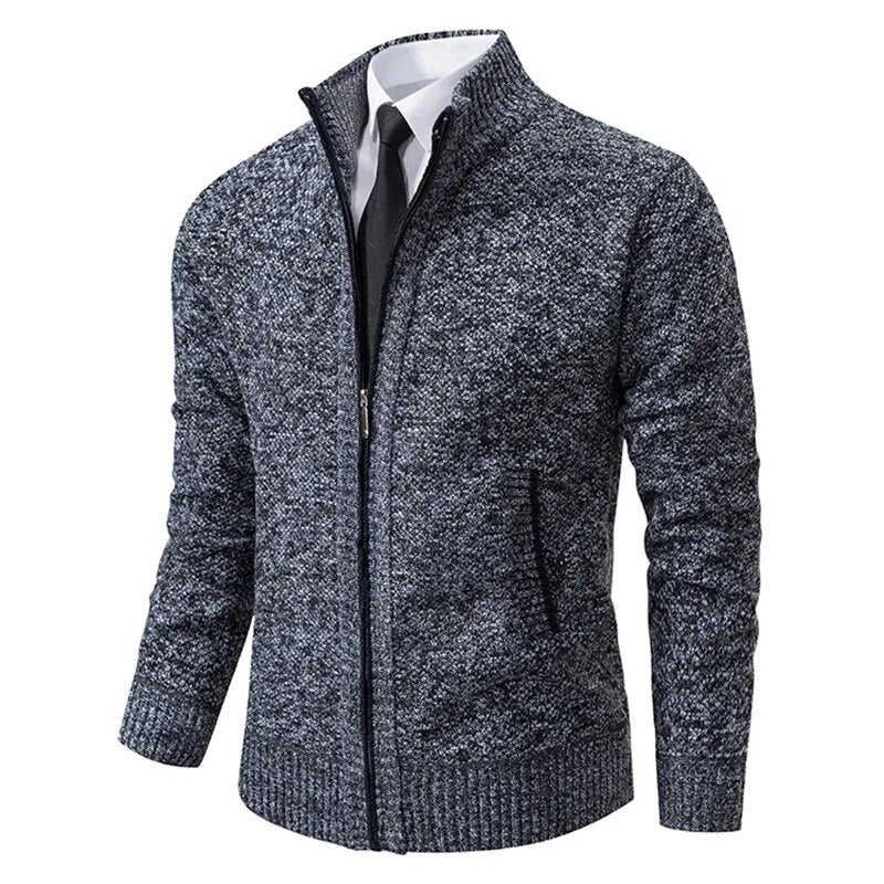 Men's Zip-Up Vest - Classic Layering Piece - Dark Grey