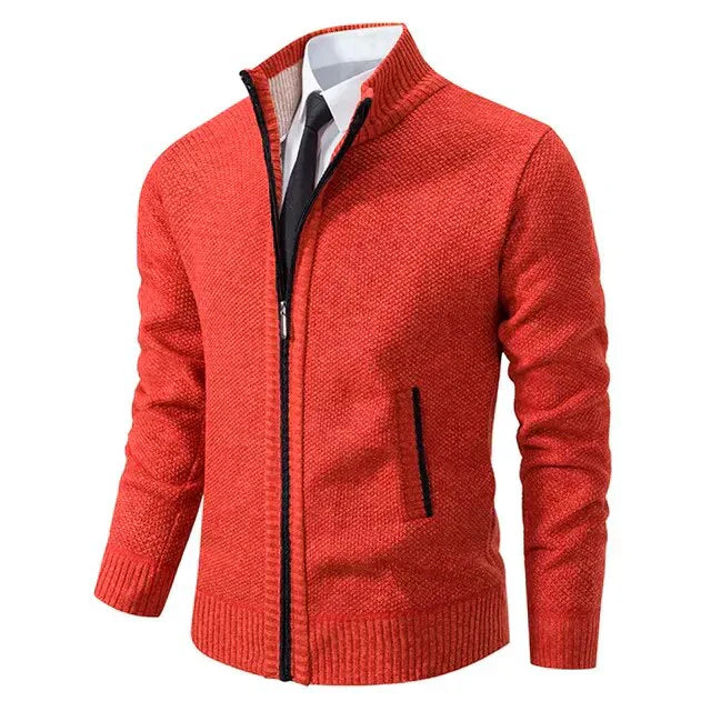 Men's Zip-Up Vest - Classic Layering Piece - Red
