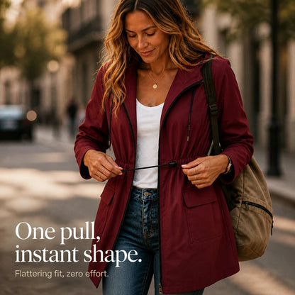 Women's Adjustable Waist Hooded Parka – Relaxed Fit