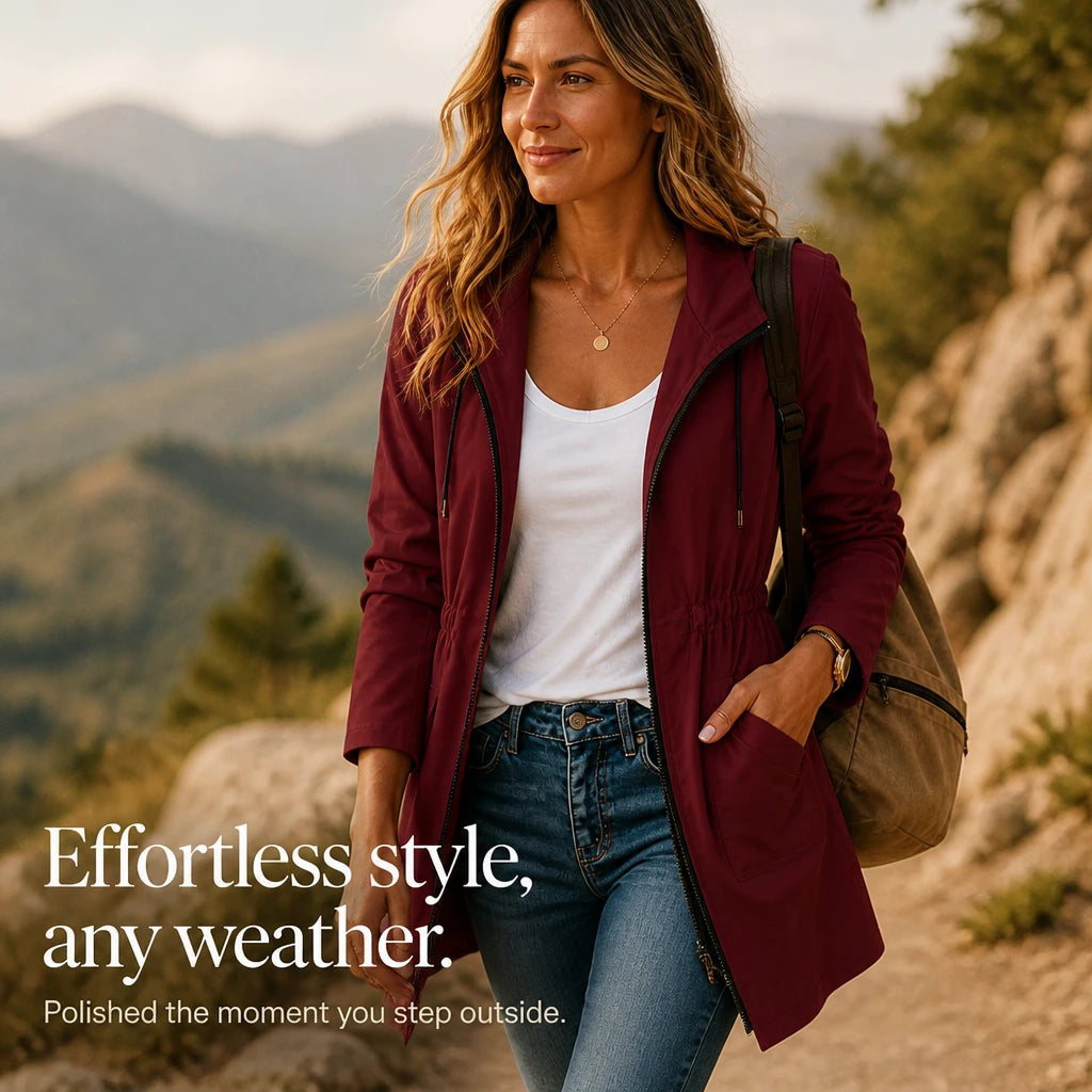 Women's Adjustable Waist Hooded Parka – Relaxed Fit