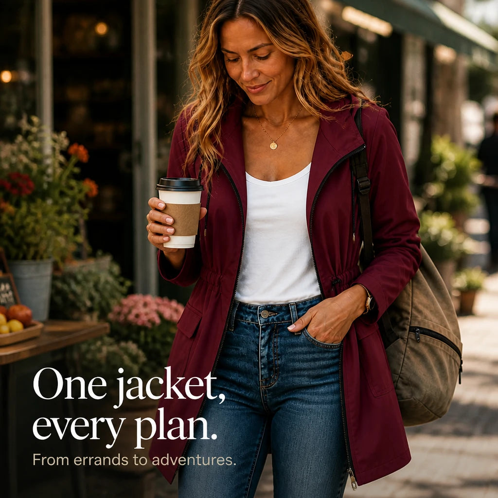Women's Adjustable Waist Hooded Parka – Relaxed Fit
