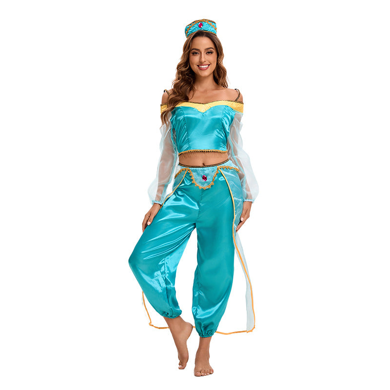 Women's Arabian Princess Halloween Costume – Off Shoulder Party Outfit