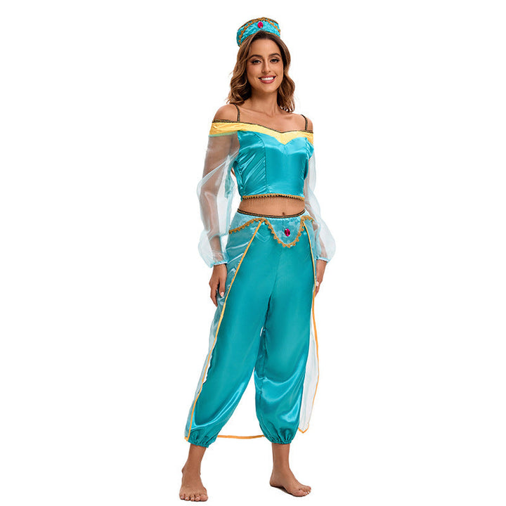 Women's Arabian Princess Halloween Costume – Off Shoulder Party Outfit