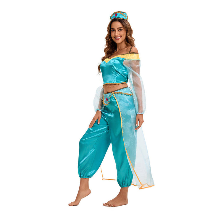 Women's Arabian Princess Halloween Costume – Off Shoulder Party Outfit