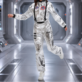 Women's Astronaut Jumpsuit Halloween Costume – White
