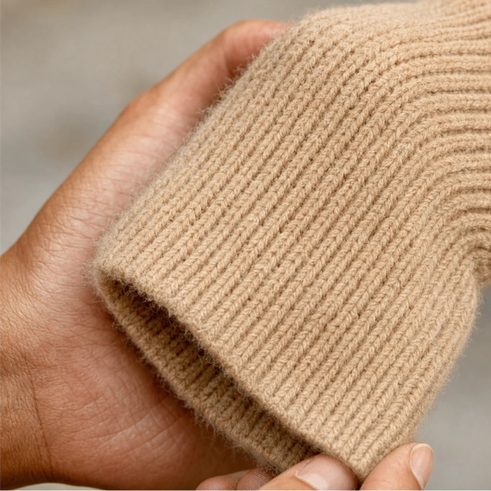 Women's Asymmetrical Fold-Over Collar Knit Sweater - Relaxed Fit